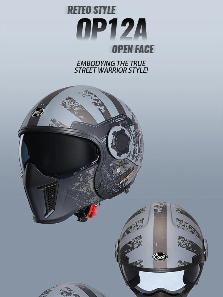 🏍️💥 Casque Moto CYRIL – Full Face & Open Face, Homologué ECE DOT, Casque Modular avec Double Visor - GoDiscount