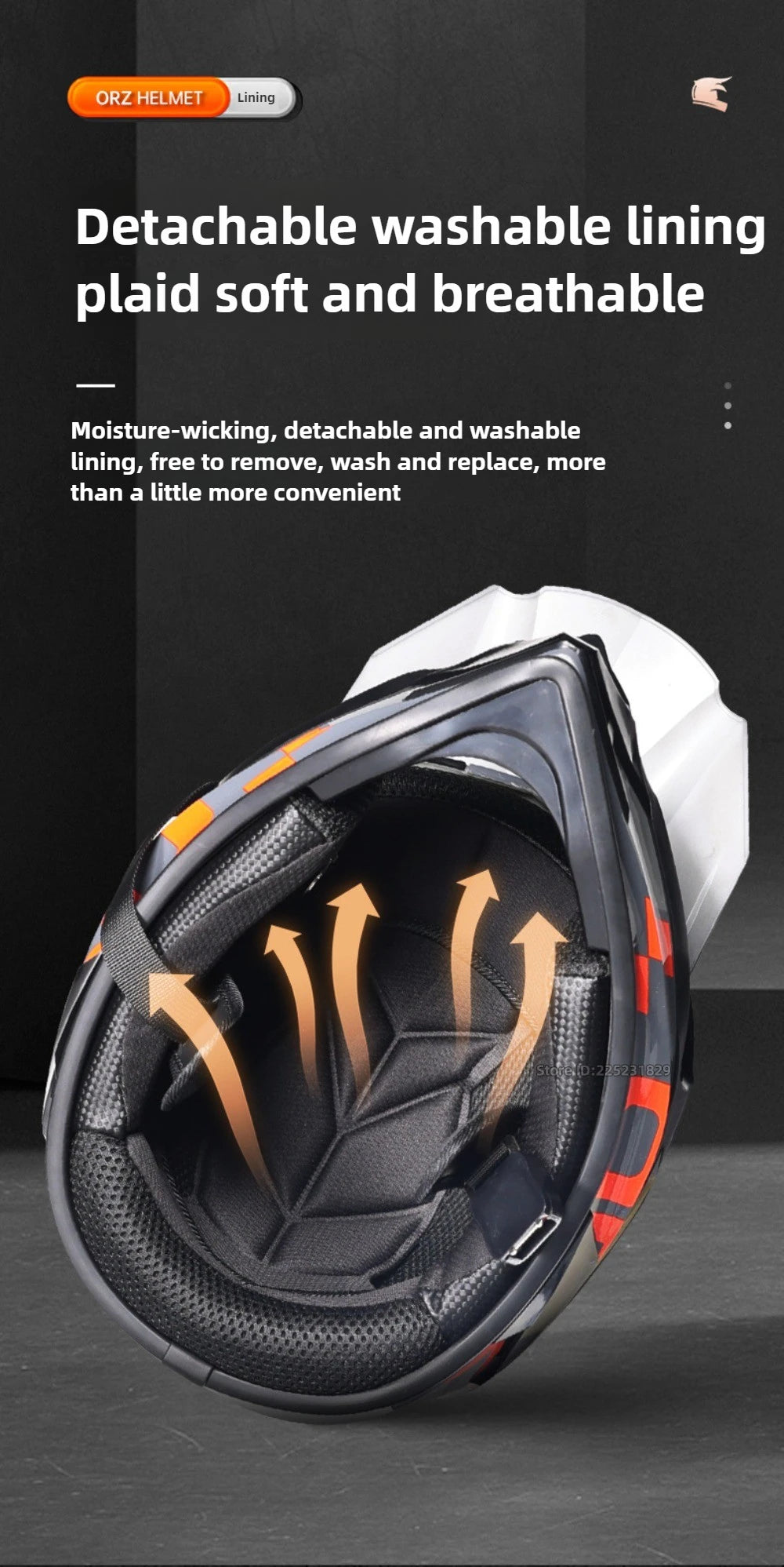 🏁🔥 Casque Moto Off - Road Orz DOT – Système de Sangle Rapide, Casque Racing avec Lunettes, Confort et Sécurité - GoDiscount