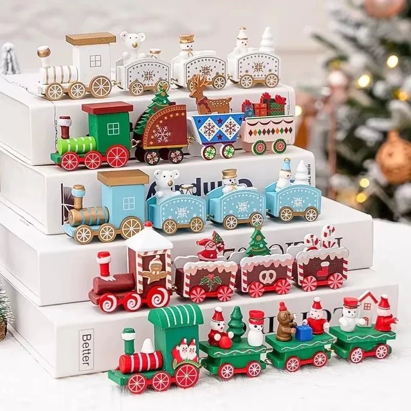 Christmas Decorations 2025 Christmas Wooden Train Xmas Tree Ornament Navidad Noel Home Decor New Year's Eve Decorations Kid Gift - GoDiscount