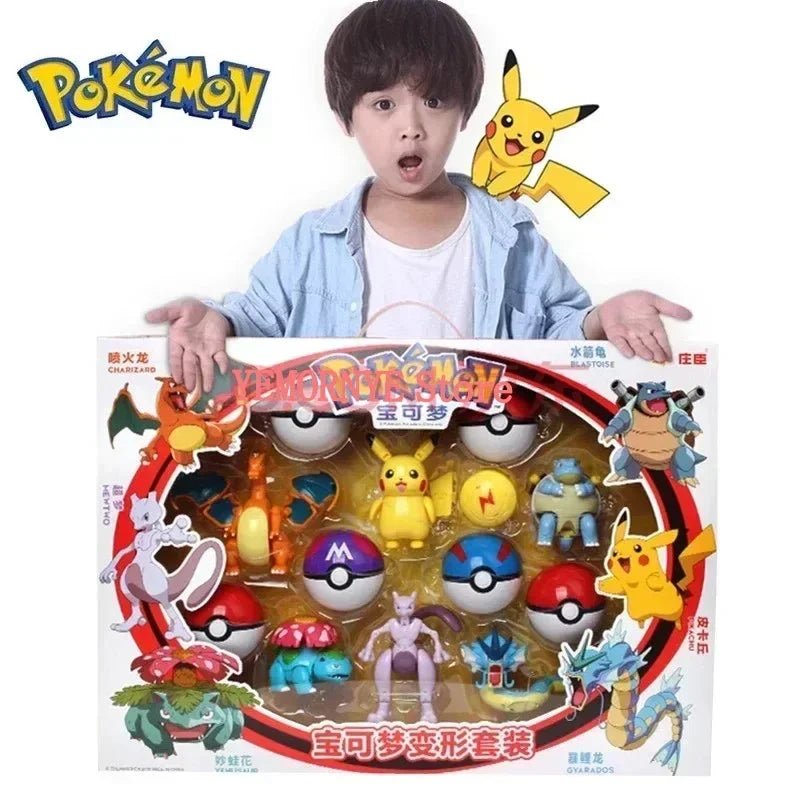 ⭐ Figurines Pokémon + Pokéball – Pikachu, Carapuce, Salamèche - GoDiscount
