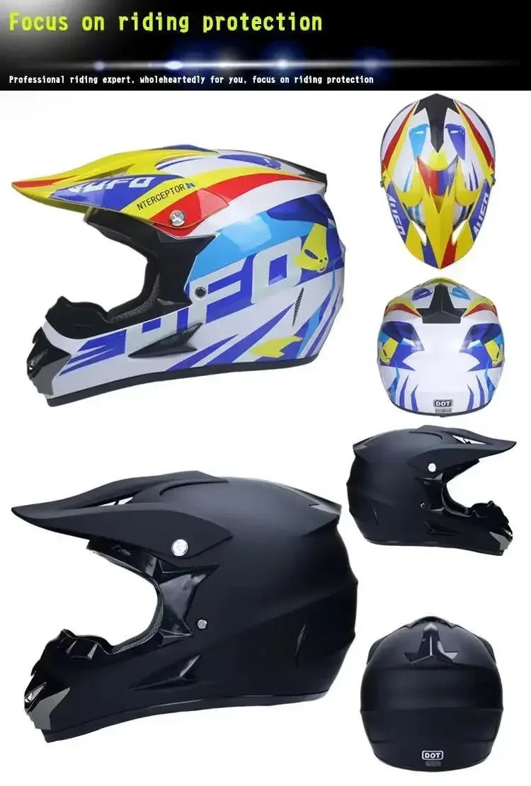 🏍️🎉 Casque Moto Enfant – Casco Moto Off - Road DOT | Protection Sécurisée pour Jeunes & Ados - GoDiscount