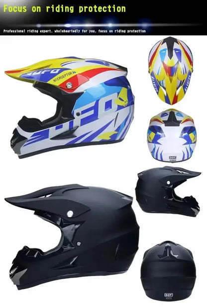 🏍️🎉 Casque Moto Enfant – Casco Moto Off - Road DOT | Protection Sécurisée pour Jeunes & Ados - GoDiscount