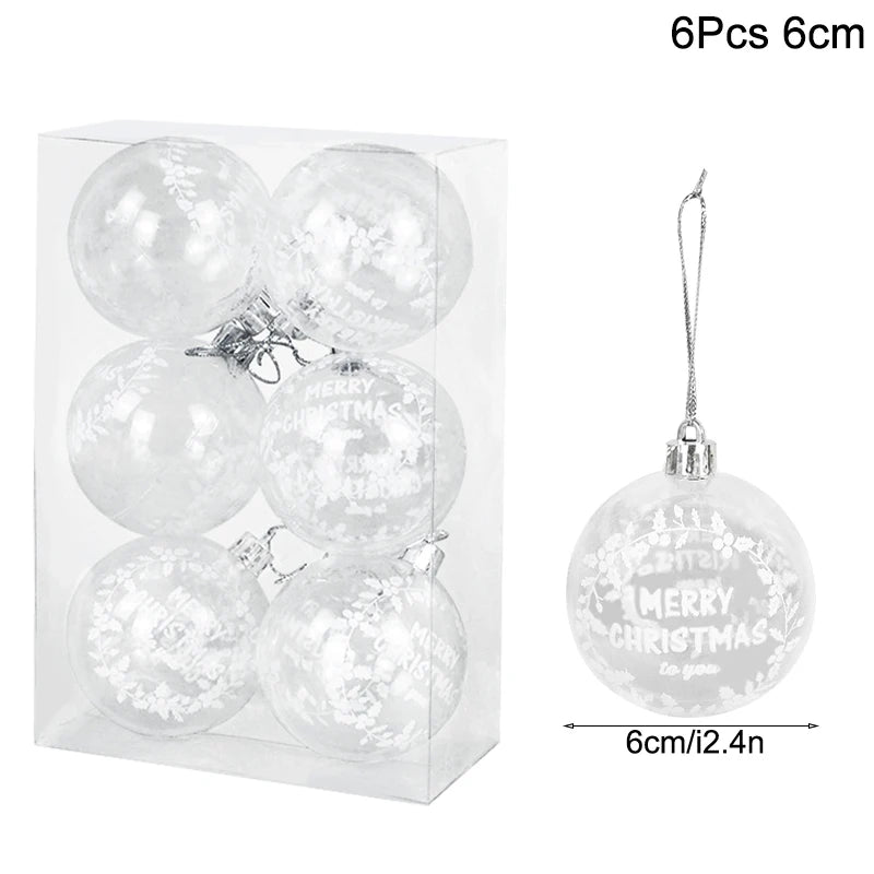 1box Christmas Balls Christmas Tree Ornaments Ball Xmas Hanging Tree Pendants Home Party Decor 2026 New Year Gift Noel Navidad - GoDiscount