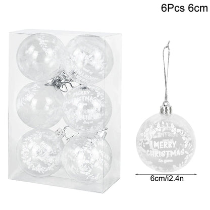1box Christmas Balls Christmas Tree Ornaments Ball Xmas Hanging Tree Pendants Home Party Decor 2026 New Year Gift Noel Navidad - GoDiscount