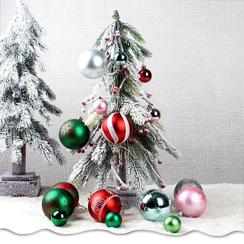 44Pcs 3/6CM Christmas Ball Christmas Tree Decoration Ornaments for Home Decor Halloween New Year Navidad Pendant Ball Accessory - GoDiscount