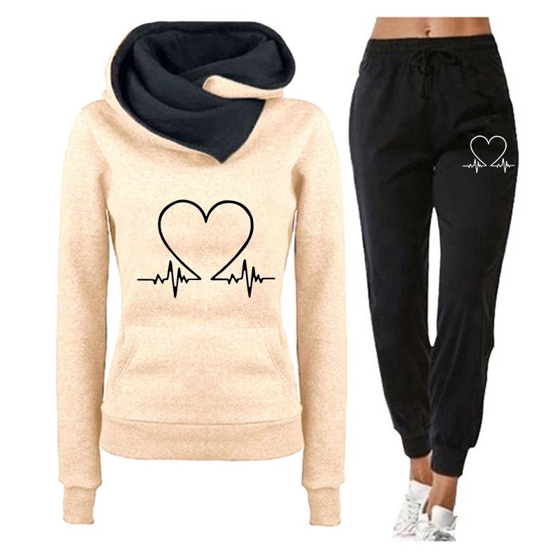 Ensemble de Sport Femme – Sweat à Capuche et Pantalon de Jogging Chaud pour Automne/Hiver, Mode et Confort - GoDiscount