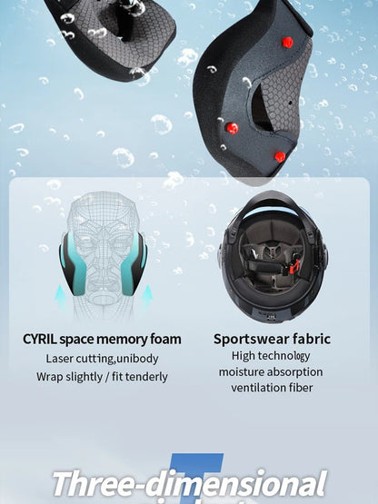 🏍️💥 Casque Moto CYRIL – Full Face & Open Face, Homologué ECE DOT, Casque Modular avec Double Visor - GoDiscount