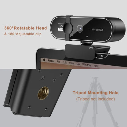 Xiaomi Webcam 4K Streaming 2025 – Autofocus 2K/1080P 60FPS, Micro Intégré, USB Full HD pour PC & Laptop