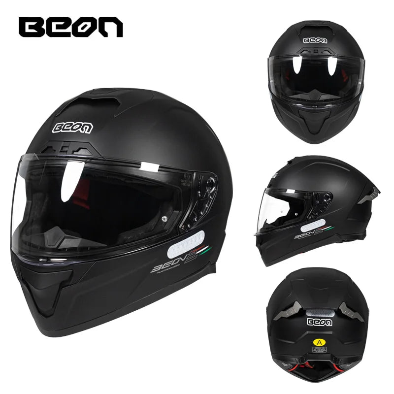 💨🛡️ Casque Moto Beon - 507 – Casque Full Face Racing, Certifié DOT/ECE | Pour Toute Saison - GoDiscount