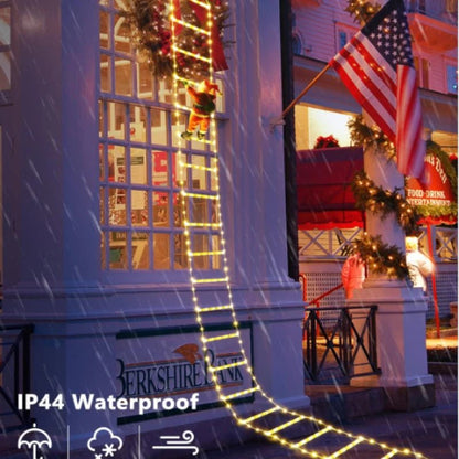 1.5/3M Christmas Decoration LED Santa Claus Climbing Ladder Light USB Plug 8 Flashing Modes Suitable Home Xmas Tree Wall Window - GoDiscount