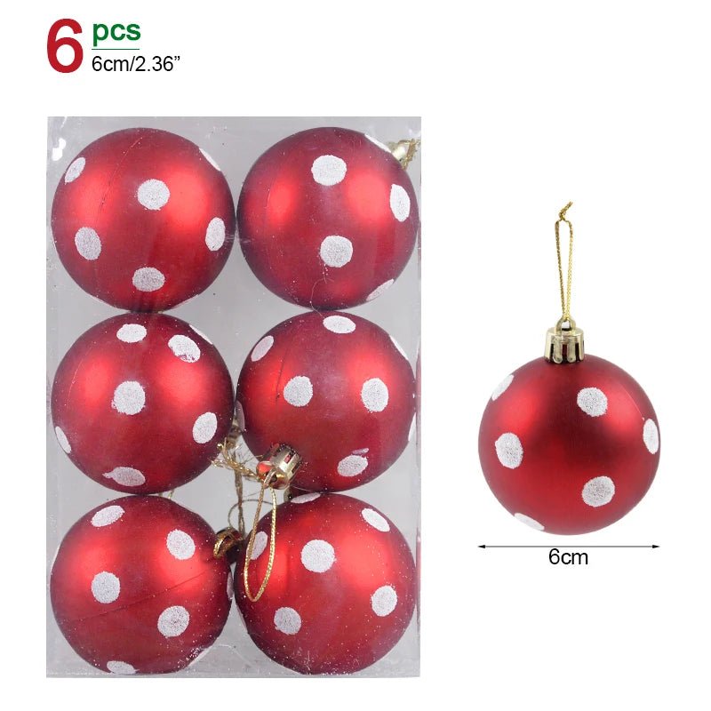 1box Christmas Balls Christmas Tree Ornaments Ball Xmas Hanging Tree Pendants Home Party Decor 2026 New Year Gift Noel Navidad - GoDiscount