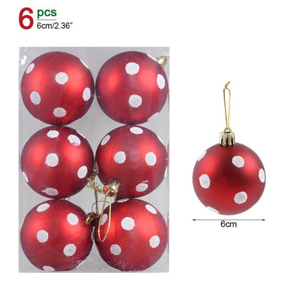 1box Christmas Balls Christmas Tree Ornaments Ball Xmas Hanging Tree Pendants Home Party Decor 2026 New Year Gift Noel Navidad - GoDiscount