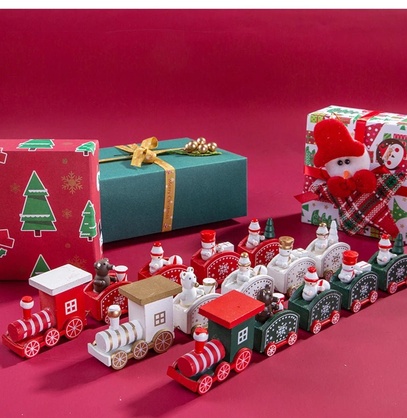 Christmas Decorations 2025 Christmas Wooden Train Xmas Tree Ornament Navidad Noel Home Decor New Year's Eve Decorations Kid Gift - GoDiscount