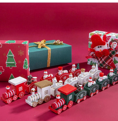 Christmas Decorations 2025 Christmas Wooden Train Xmas Tree Ornament Navidad Noel Home Decor New Year's Eve Decorations Kid Gift - GoDiscount