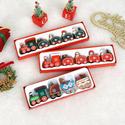 Christmas Decorations 2025 Christmas Wooden Train Xmas Tree Ornament Navidad Noel Home Decor New Year's Eve Decorations Kid Gift - GoDiscount