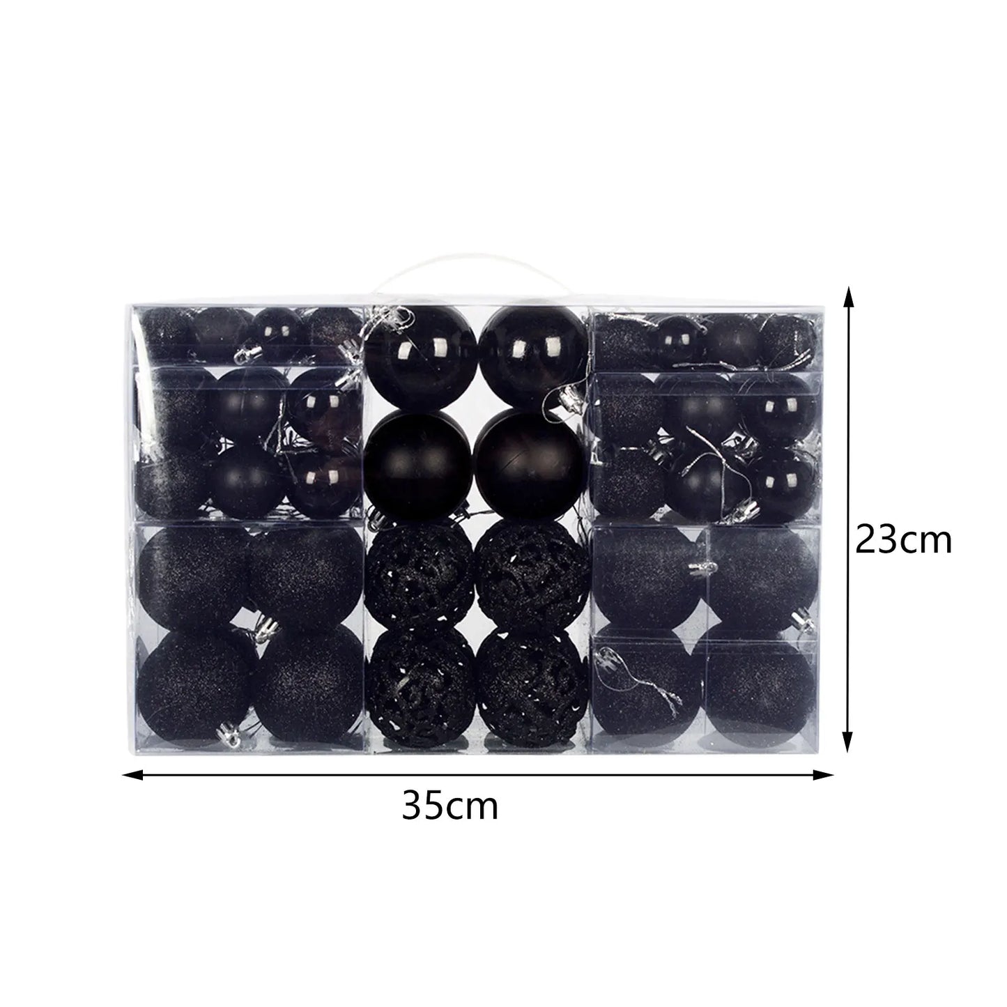 100Pcs Christmas Ball Ornaments Tree Decorative Shatterproof Decorations Hanging Xmas for Anniversary Wedding Party Holiday - GoDiscount