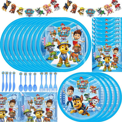 Décoration Anniversaire PAW Patrol – Set Complet Fournitures de Fête : Assiettes, Serviettes, Ballons & Accessoires - GoDiscount