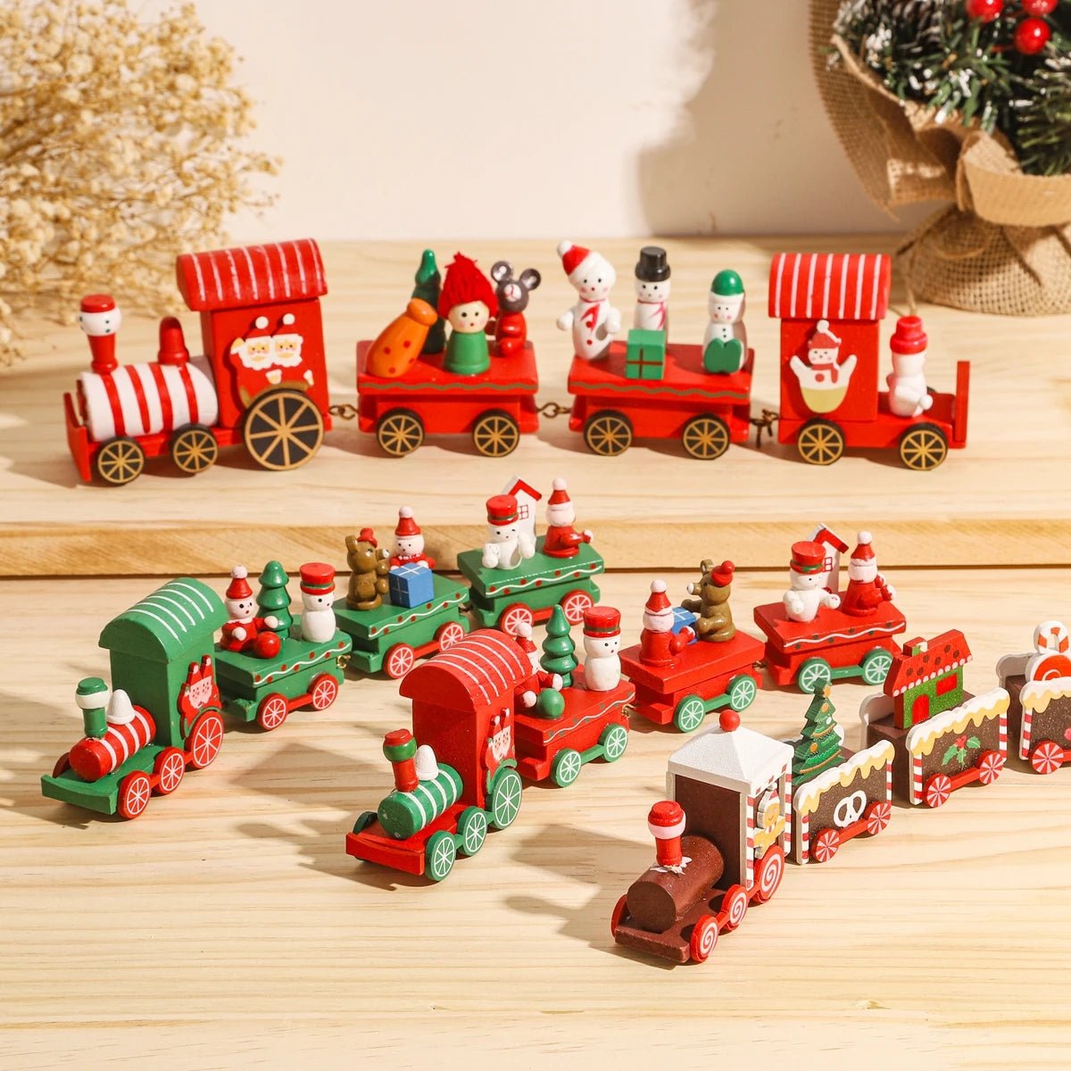 Christmas Decorations 2025 Christmas Wooden Train Xmas Tree Ornament Navidad Noel Home Decor New Year's Eve Decorations Kid Gift - GoDiscount