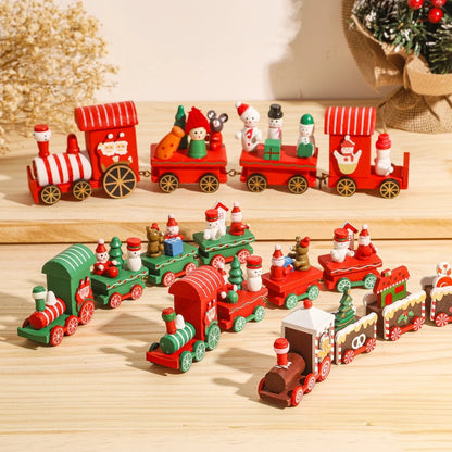 Christmas Decorations 2025 Christmas Wooden Train Xmas Tree Ornament Navidad Noel Home Decor New Year's Eve Decorations Kid Gift - GoDiscount