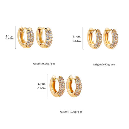 Boucles d'Oreilles Huggie Plaqué Or avec Zircon Cubique (CZ) – Créoles Fines pour Femmes, Piercing Cartilage, Boucles Minimalistes Rondes - GoDiscount