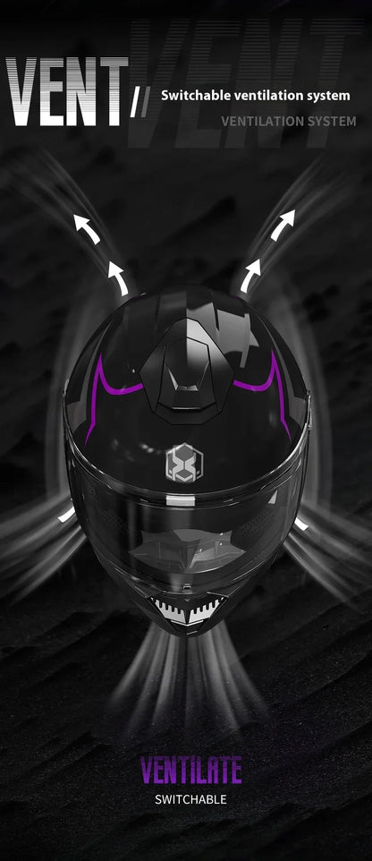 Casque Moto Modulaire Personnalisé – Double Lentille, Casque Intégral pour Homme et Femme, Motocross Racing - GoDiscount