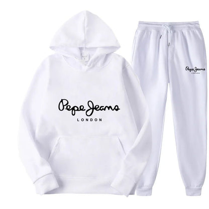 ⭐ Men’s & Women’s Hooded Sweatshirt Two - Piece Set – Casual Fashion Hoodie + Printed Pants Outfit - GoDiscount