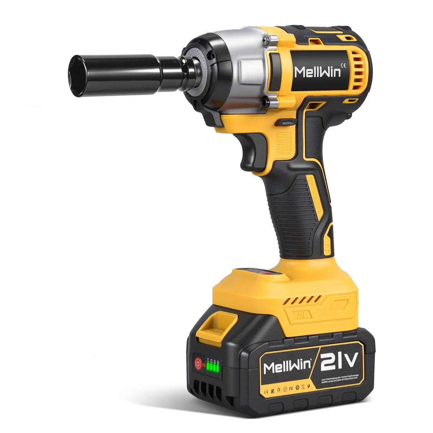 MELLWIN 800W Brushless Electric Wrench Set 3 - IN - 1 Cordless Electirc Drill/Screwdriver/Impact Wrench For Makita 18V Battery Pin - GoDiscount