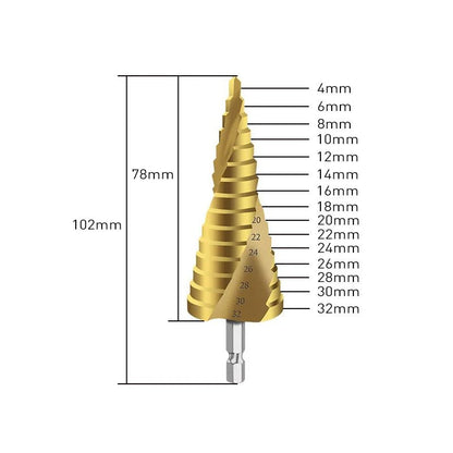 1️⃣ Forets Étagés HSS Titane – Perçage Ultra - Précis Bois & Métal (4–12 / 4–20 / 4–32 mm) - GoDiscount