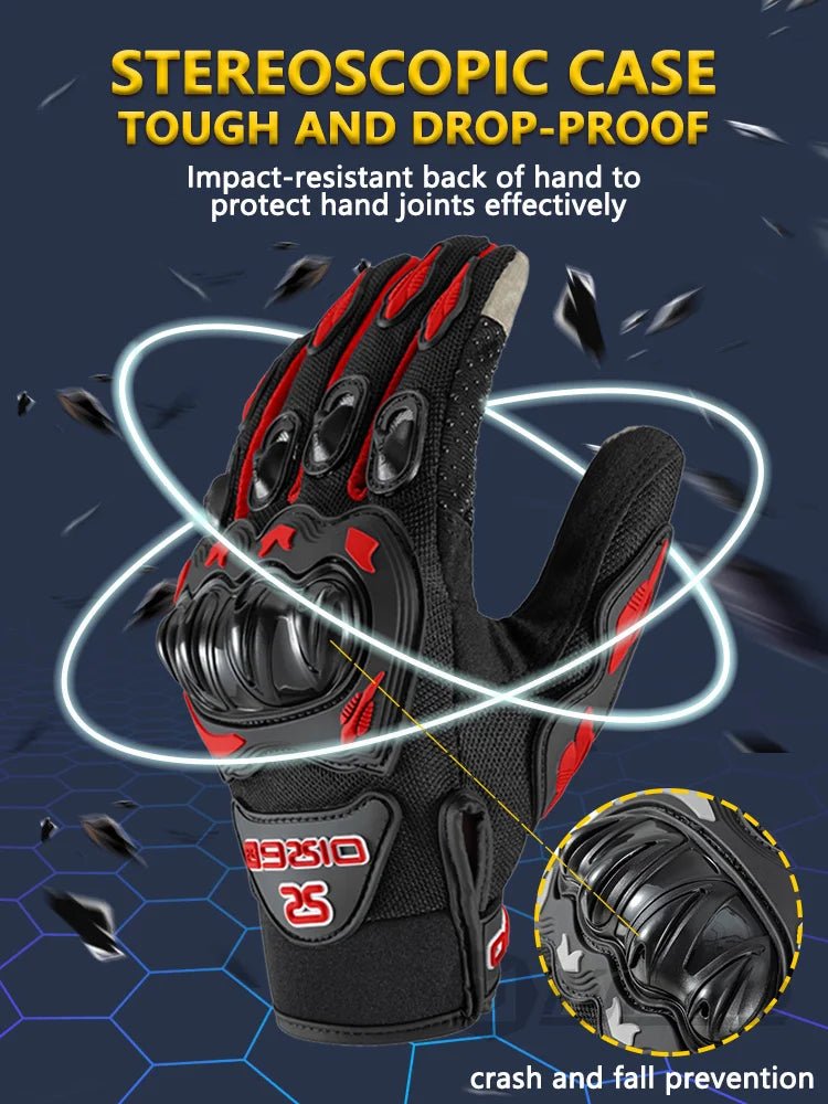 🌞💥 Gants Moto Plein Doigts – Respirants, Résistants et Antidérapants | Gants de Course avec Écran Tactile - GoDiscount