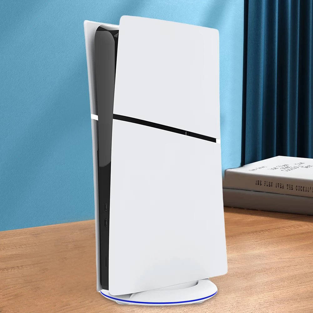 RGB Vertical Stand Gaming Base Stable Console Bracket for PS5 Slim Console for PS5 Slim Disc/Digital Version Game Accessories - GoDiscount
