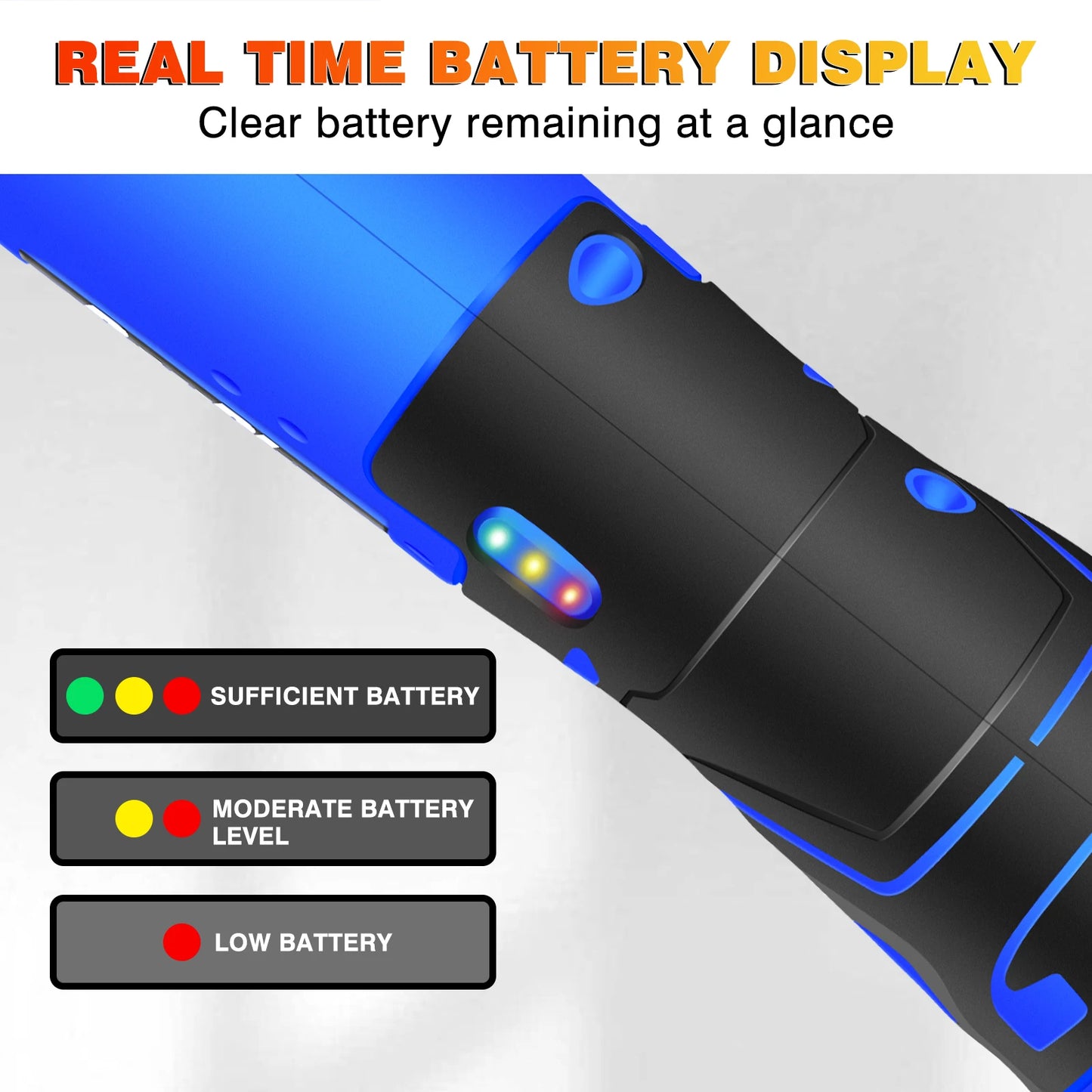 ⚡🔧 Clé à Cliquet Sans Fil 12V – 120Nm | 3/8'' 90° Angle Ratchet avec 2 Batteries & 7 Douilles - GoDiscount