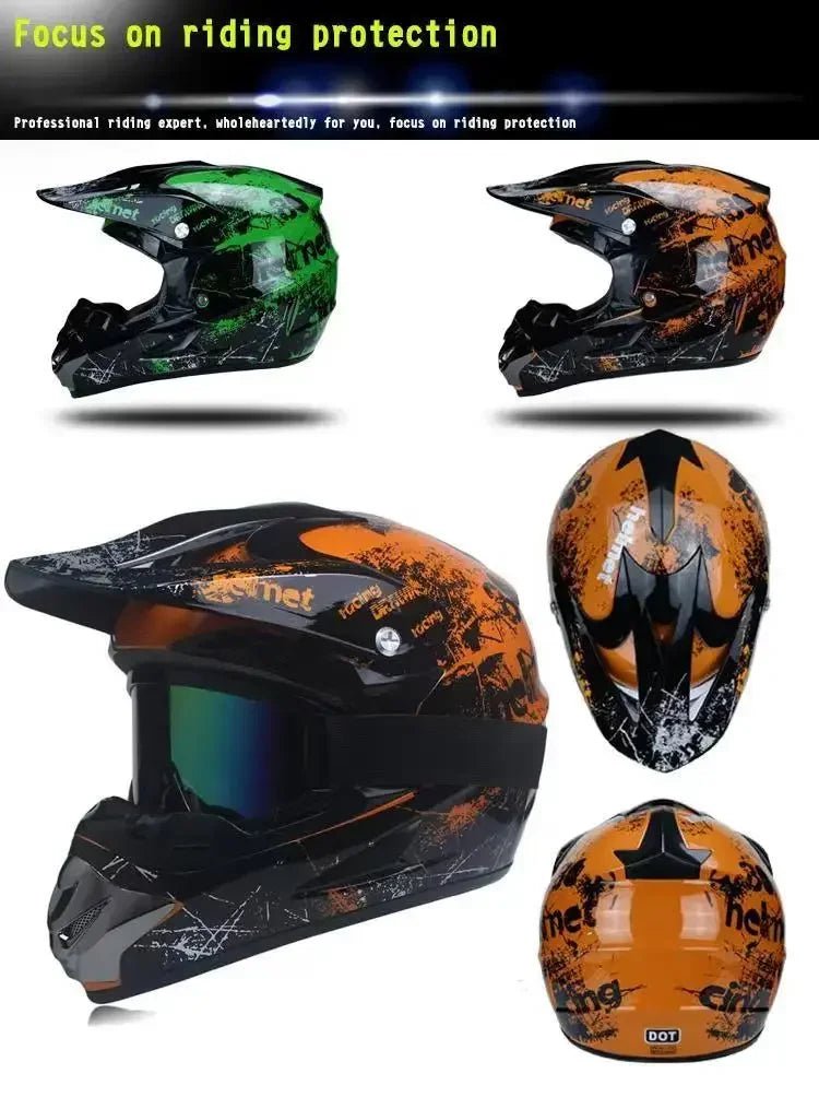 🏍️🎉 Casque Moto Enfant – Casco Moto Off - Road DOT | Protection Sécurisée pour Jeunes & Ados - GoDiscount