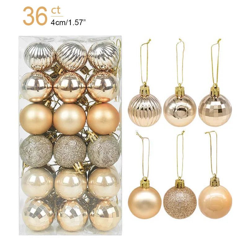1box Christmas Balls Christmas Tree Ornaments Ball Xmas Hanging Tree Pendants Home Party Decor 2026 New Year Gift Noel Navidad - GoDiscount