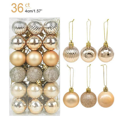 1box Christmas Balls Christmas Tree Ornaments Ball Xmas Hanging Tree Pendants Home Party Decor 2026 New Year Gift Noel Navidad - GoDiscount