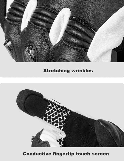 🏍️❄️ Gants Moto Hiver – Cuir Dermal, Protection Carbone | Gants Étanches & Coupe - vent pour Riders - GoDiscount