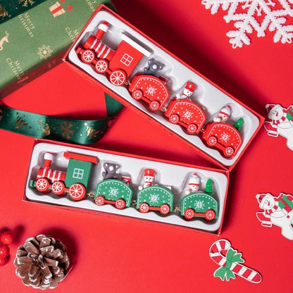 Christmas Decorations 2025 Christmas Wooden Train Xmas Tree Ornament Navidad Noel Home Decor New Year's Eve Decorations Kid Gift - GoDiscount