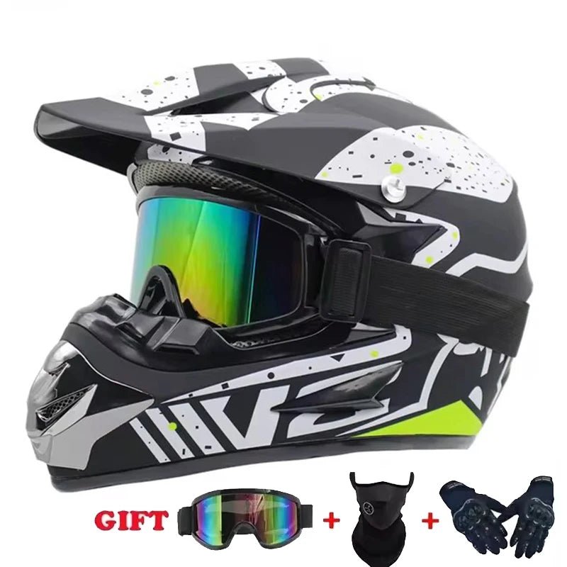 🏍️🎉 Casque Moto Enfant – Casco Moto Off - Road DOT | Protection Sécurisée pour Jeunes & Ados - GoDiscount
