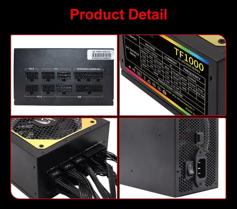 Alimentation PC 1000W Gold – Bloc d’Alimentation Modulaire ATX SKYWINDINTL, Compatible PC Gaming - GoDiscount