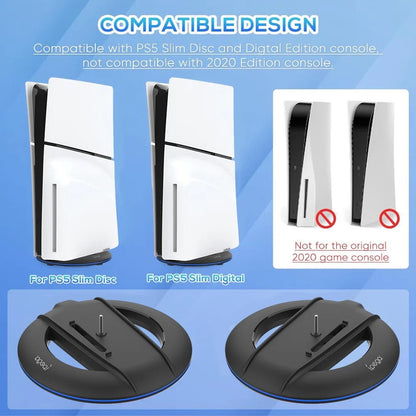 RGB Vertical Stand Gaming Base Stable Console Bracket for PS5 Slim Console for PS5 Slim Disc/Digital Version Game Accessories - GoDiscount