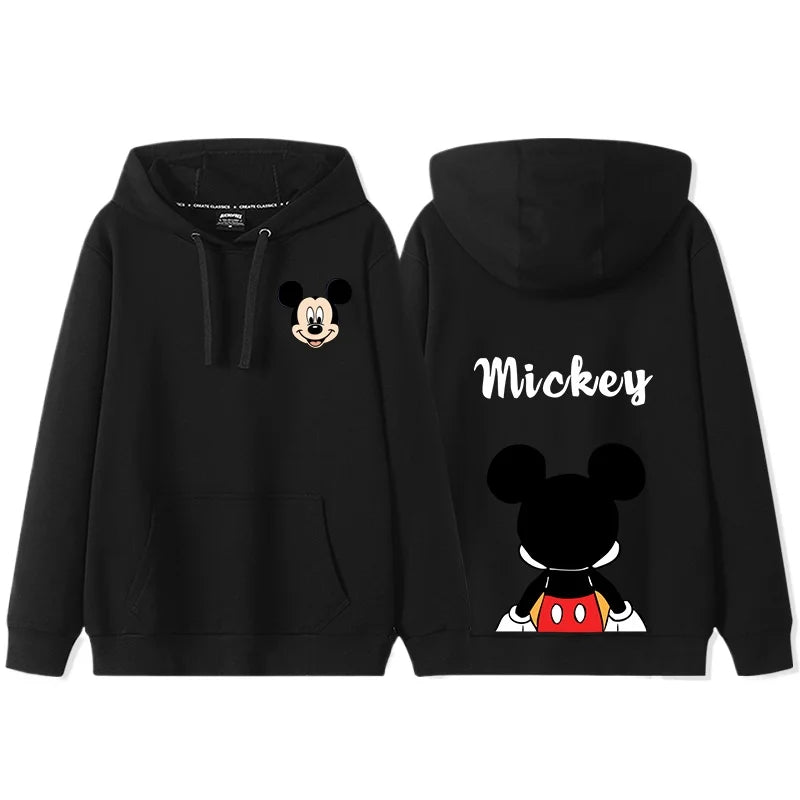Sweat à Capuche Mickey Mouse – Tenue d’Automne Couple / Amis | Hoodie Décontracté Femme Style Disney - GoDiscount