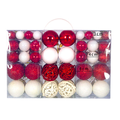 100Pcs Christmas Ball Ornaments Tree Decorative Shatterproof Decorations Hanging Xmas for Anniversary Wedding Party Holiday - GoDiscount