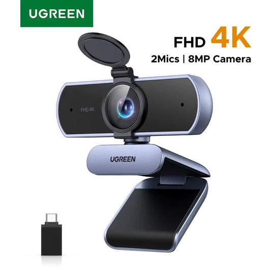 Webcam UGREEN 4K 8MP – Autofocus PDAF, Micro AI Anti-Bruit, Full HD 1080P, Idéale pour Zoom, Teams - GoDiscount