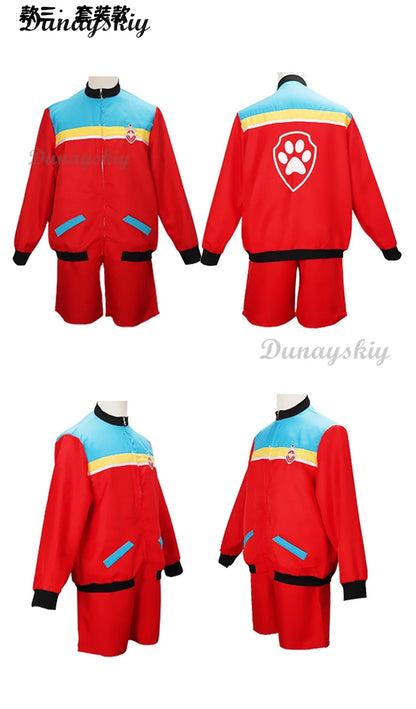 Gilet Cosplay Pat' Patrouille Ryder pour Enfants – Costume Marshall & Chase Carnaval, Halloween, Anniversaire – Waistcoat Personnalisé