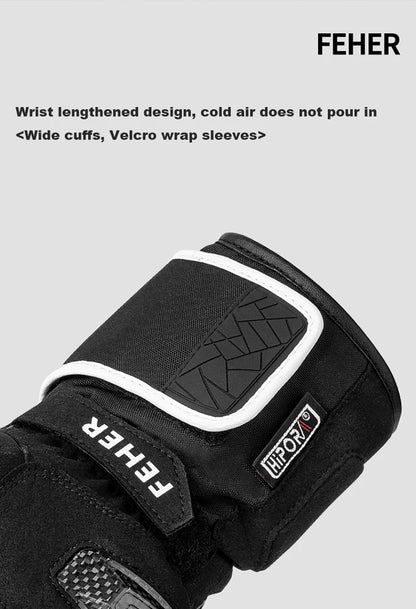 🏍️❄️ Gants Moto Hiver – Cuir Dermal, Protection Carbone | Gants Étanches & Coupe - vent pour Riders - GoDiscount