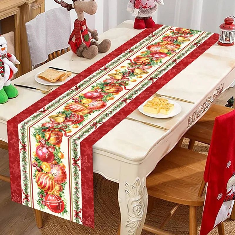 Merry Christmas Table Runner Xmas Table Cover Christmas Decorations For Home 2025 Navidad Natal Gifts New Year 2026 Tablecloth - GoDiscount