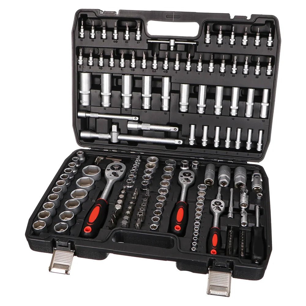 🧰🔩 Podofo 171PCS Set Douilles 1/4" – Kit Réparation Auto & Garage • Cliquet + Outils Pro - GoDiscount