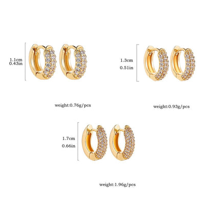 Boucles d'Oreilles Huggie Plaqué Or avec Zircon Cubique (CZ) – Créoles Fines pour Femmes, Piercing Cartilage, Boucles Minimalistes Rondes - GoDiscount