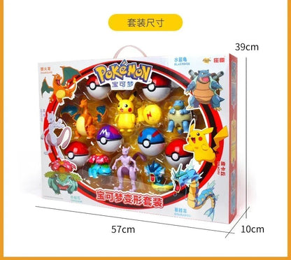 ⭐ Figurines Pokémon + Pokéball – Pikachu, Carapuce, Salamèche - GoDiscount