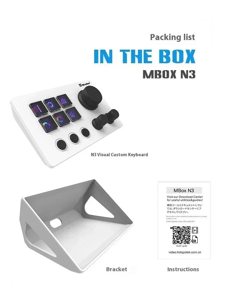 Mirabox N3 Streamdeck Keypad Screen Knob Customization Macro Mini Keyboard Visual Desktop Console For Desktop Computer Gifts - GoDiscount