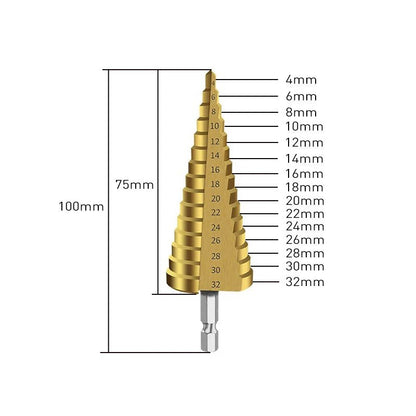 1️⃣ Forets Étagés HSS Titane – Perçage Ultra - Précis Bois & Métal (4–12 / 4–20 / 4–32 mm) - GoDiscount